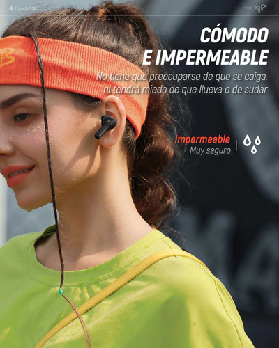 Auriculares Bluetooth Impermeables Donner Dobuds One Negros