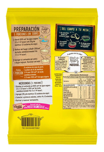 Pure De Papas Instantaneo Cremoso Maggi 125gr Mercado Libre<script async src=