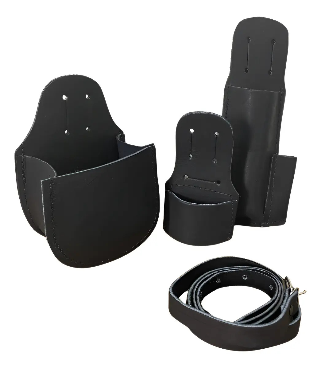 Porta Ferramentas De Couro 100% Profissional Para Marcenaria Preto