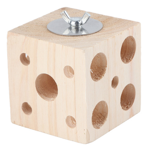 Juguete Del Reino Unido Plug Bird Block Para Masticar Madera