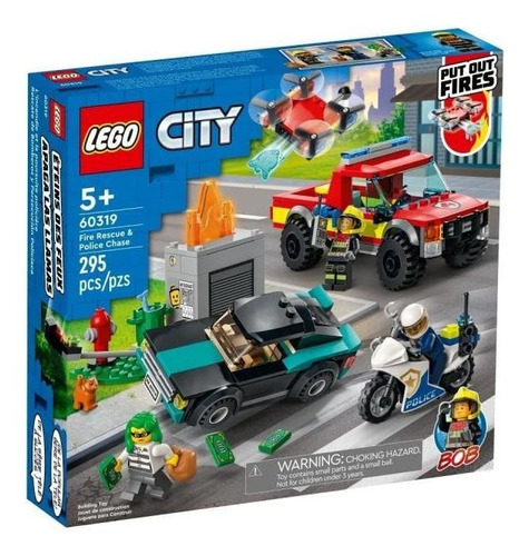 Lego 60319 City Bomberos Y Persecucion Policial Pr