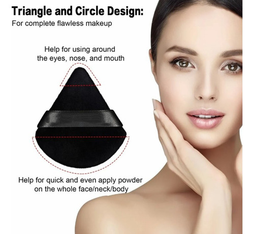 Maquillaje Esponja, Esponjas De Maquillaje 6 Pzas Triangular