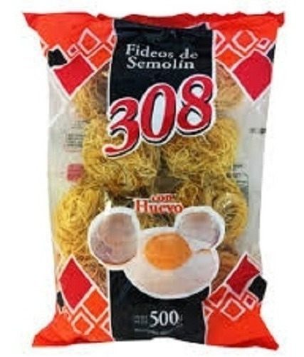 Fideos 308 Nido N 1 Huevo 500 Grs X 8 Unidades