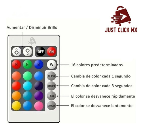 Foco Inteligente Led Rgb Con Control Remoto Colores 5w Ele-g Rgb