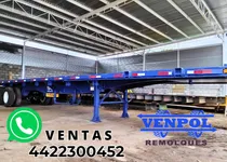 Comprar Remolque Plataforma 2 Ejes Nuevo 2024 Marca Venpol 40ft