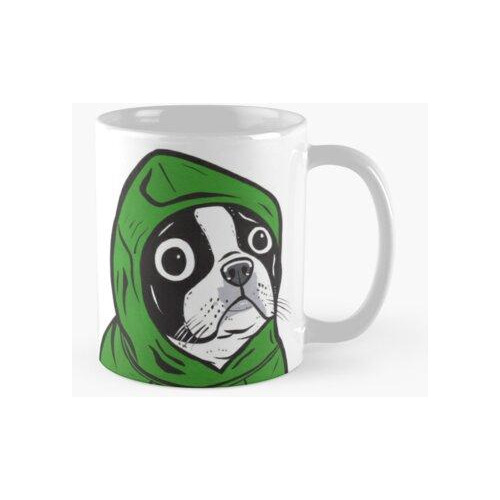 Taza Sudadera Boston Terrier Verde Calidad Premium