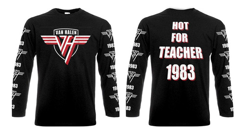 Van Halen Hot For Teacher 1983 Playera Manga Larga Metallica