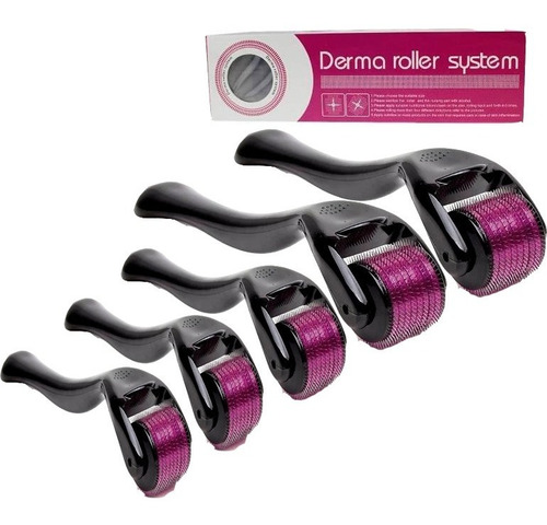 Kit 5 Dermaroller 0,5mm 0,75mm1,0mm 1,5mm 2,0mm Derma Roller