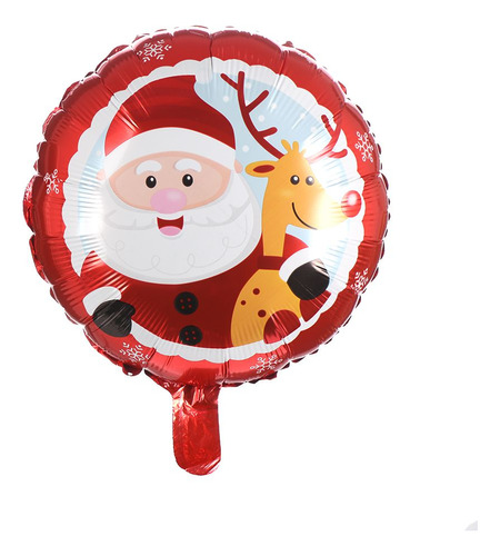 Globo De Lámina De Helio Feliz Navidad Con Diseño De Alce Mu