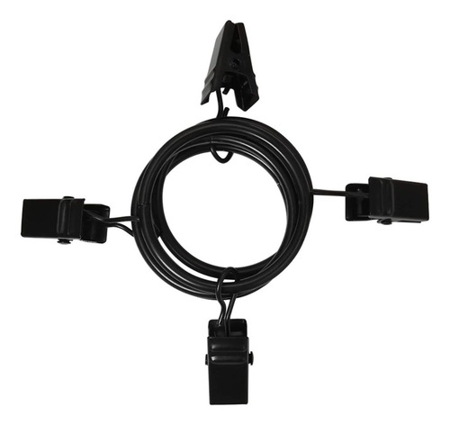Timotech 40 Pinzas Cortinas Resistentes, Anillos Ajustables Color Negro