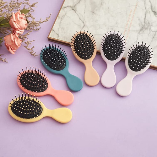 Essential Mini Hair Brush By Beaverstrong, Pocket-size Detan