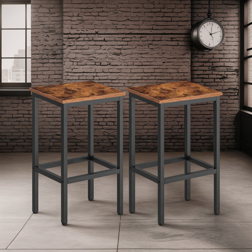 Taburetes De Bar Hoobro, Juego De 2 Sillas De Bar Con Reposa
