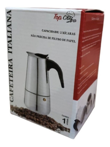 Cafeteira Ke Home 4 xícaras manual aço inoxidável italiana