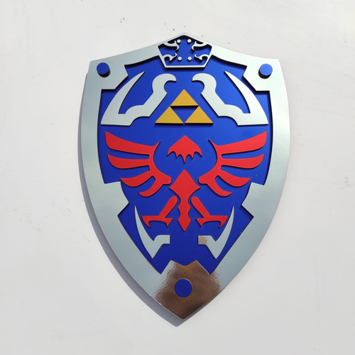 Decoracion Gamer Escudo Link Legend Zelda Hyliano 3d Regalo