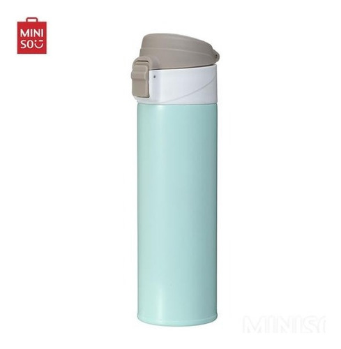 Termo De Acero Inoxidable Con Tapa Flip-top 300ml Miniso Color Verde