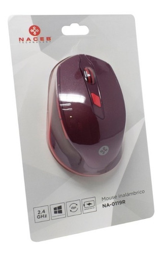 Mouse Inalambrico Ergonomico Usb 6 Botones Naceb Antiderrape