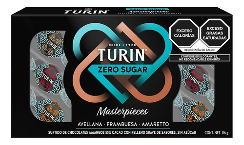 Turin Masterpieces Surtido De Chocolate Zero De 116 Gr