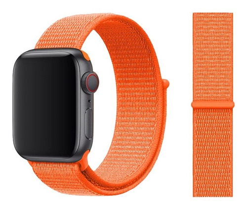 Imagen 1 de 7 de Correa Nylon Marca Cb Compatible Apple Watch 38 40 42 44 Mm