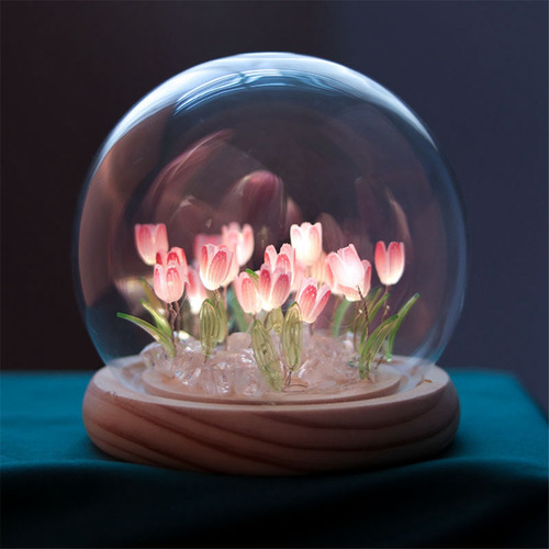 Adornos Artificiales Con Forma De Tulipán Para Luces Nocturn