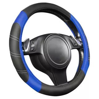 Line Rider Microfiber Leather Sporty Steering Wheel Cov...