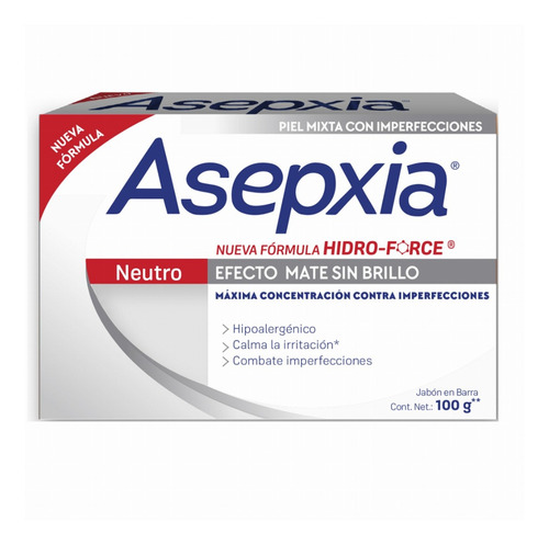 Asepxia Jabón Neutro 100 G.