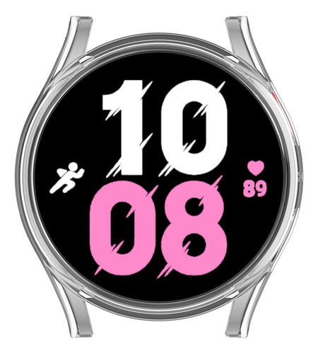Capa Protetora Case De Acrilico Compativel Com Samsung Galaxy Watch 4 e 5 40mm R860 / R865 / R900 / R905 - Cor Transparente