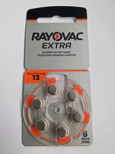 CAJA DE 60 PILAS PARA AUDIFONOS MEDICADOS RAYOVAC 13 RAYOVAC