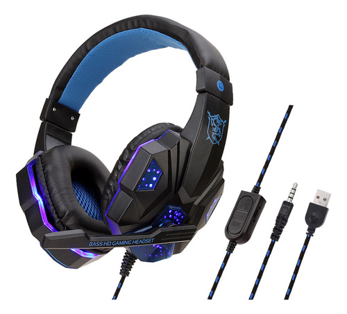 Auriculares Con Cable Para Juegos Sy830mv Con Micrófono, Aux