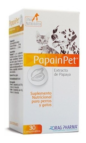 Papainpet Suplemento Para Perros Y Gatos 30 Comprimidos