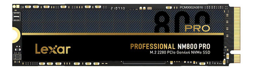 SSD Lexar NM800Pro Professional Pcie M.2 2280 de 1 TB - LNM800p001T-RNNNG para negro
