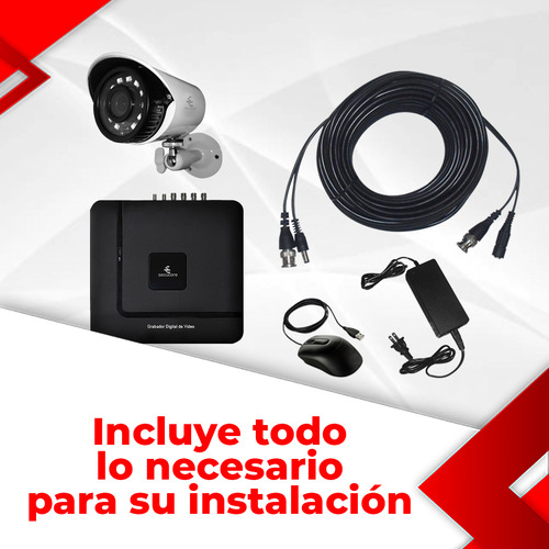 Kit Cctv Circuito Cerrado Video Vigilancia 2 Camaras Bullet Color Blanco