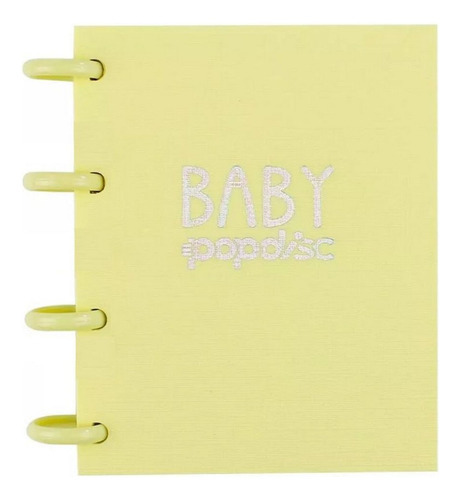 Caderno Baby Min Sem Pauta Amarelo Baunilha 90g/m2 Pop Disc