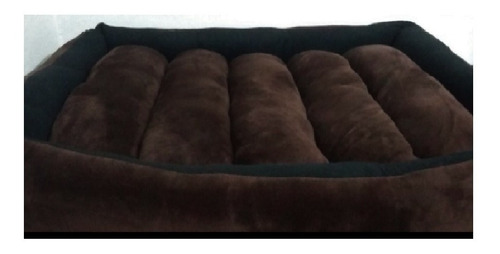 Cama Para Perro Acolchada Tipo Peluche  Talla L Cafe