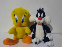 Comprar Lote 2 Peluches Looney Tunes Sonidos 25cm Piolin Y Silvestre
