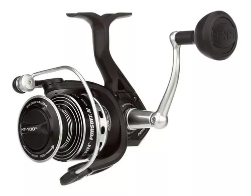 Carrete Penn Pursuit Puriv4000 Spinning Reel Color Negro Lado De