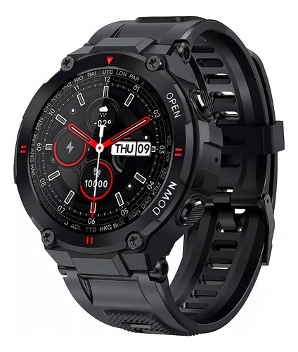 Smartwatch tático militar para Android e iOS Cor da capa: preta