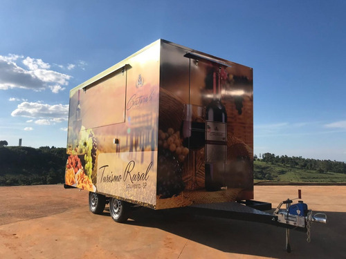 Trailer Food Truck Grande 4 M X 2 M - C/ Freio Zero Km