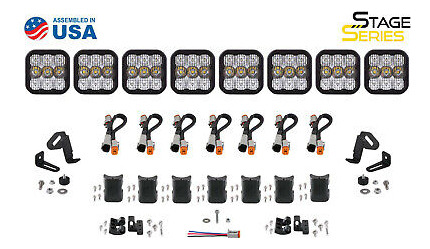 Ss5 Sport Universal Crosslink 8-pod Lightbar Yellow Comb Eei