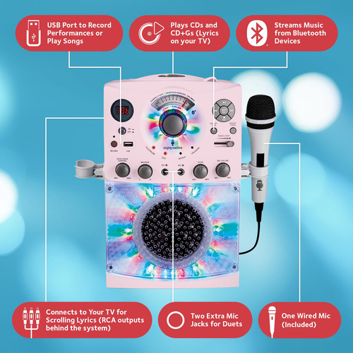 Máquina De Karaoke, Máquina De Cantar Portátil, Oro Rosa/esm