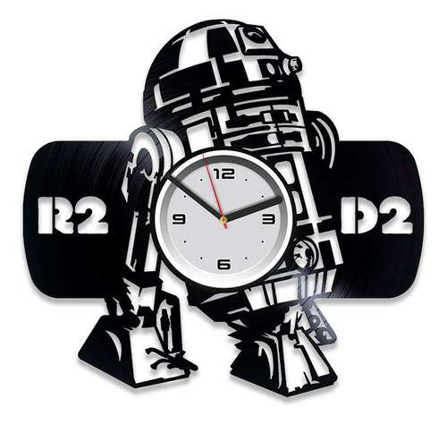 Kovides R2-d2 Reloj De Pared De Vinilo Star Wars, Reloj De .