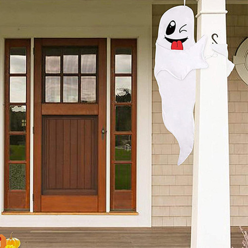 2 Spooky Tree Hanging Flags Halloween Windsock Para Interior