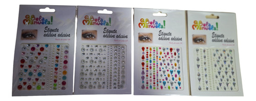 Combo C/4 Cartelas De Cristais/perolas Para Make/unhas