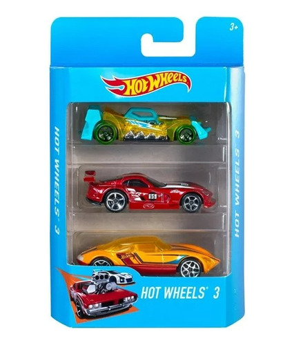Hot Wheels Set De 3 Autos A Escala