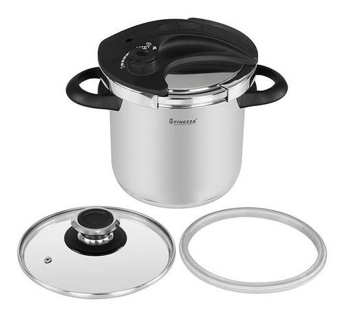 Olla A Presión Finezza Fz-550-ac-in De 5.5 Litros Acero Inox