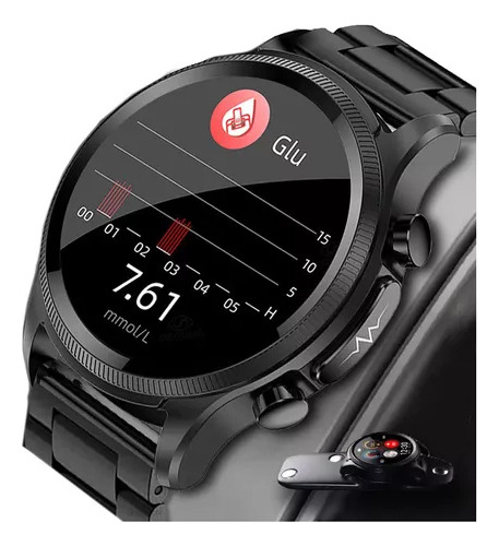 Smartwatch Glucosa Masculino Ecg+hrv Reloj Monitoreo Salud