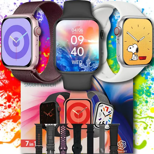 Relógio Smartwatch Hw X Mini Chatgpt 7 Pulseiras Esporte Nfc