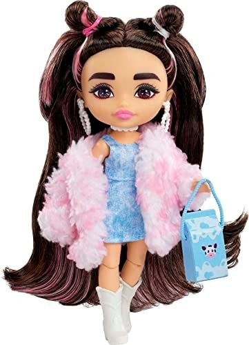 Muñeca Barbie, Muñeca Barbie Extra Minis Con Cabello Moreno