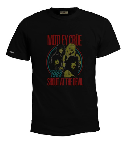Camiseta Motley Cure Shout At The Devil Banda Rock Bto