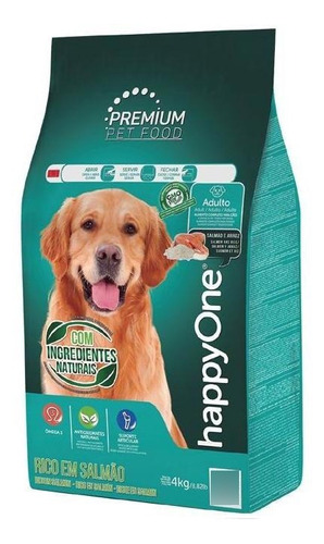 Happy One Premium Salmon Y Arroz 4kg Alimento Para Perros