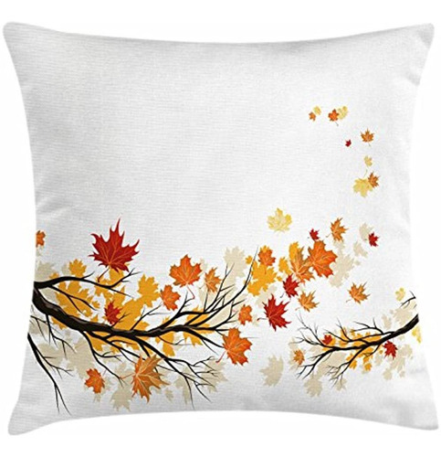 Ambesonne Fall Throw Pillow Funda De Cojín, Ramas De Árboles